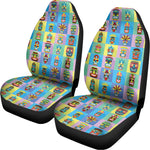Colorful Tiki Pattern Print Universal Fit Car Seat Covers