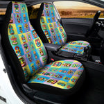 Colorful Tiki Pattern Print Universal Fit Car Seat Covers