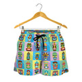 Colorful Tiki Pattern Print Women's Shorts