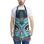 Colorful Tribal Owl Print Apron