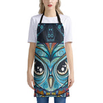 Colorful Tribal Owl Print Apron