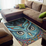 Colorful Tribal Owl Print Area Rug