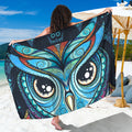 Colorful Tribal Owl Print Beach Sarong Wrap
