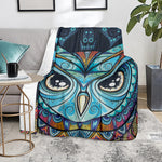 Colorful Tribal Owl Print Blanket