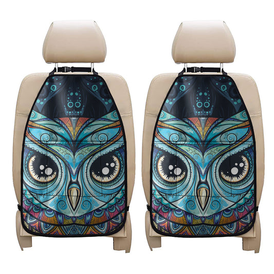 Colorful Tribal Owl Print Car Seat Organizers