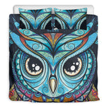 Colorful Tribal Owl Print Duvet Cover Bedding Set
