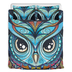 Colorful Tribal Owl Print Duvet Cover Bedding Set