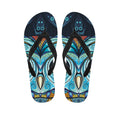 Colorful Tribal Owl Print Flip Flops