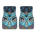 Colorful Tribal Owl Print Front Car Floor Mats