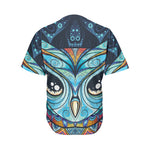 Colorful Tribal Owl Print Men's Baseball Jersey