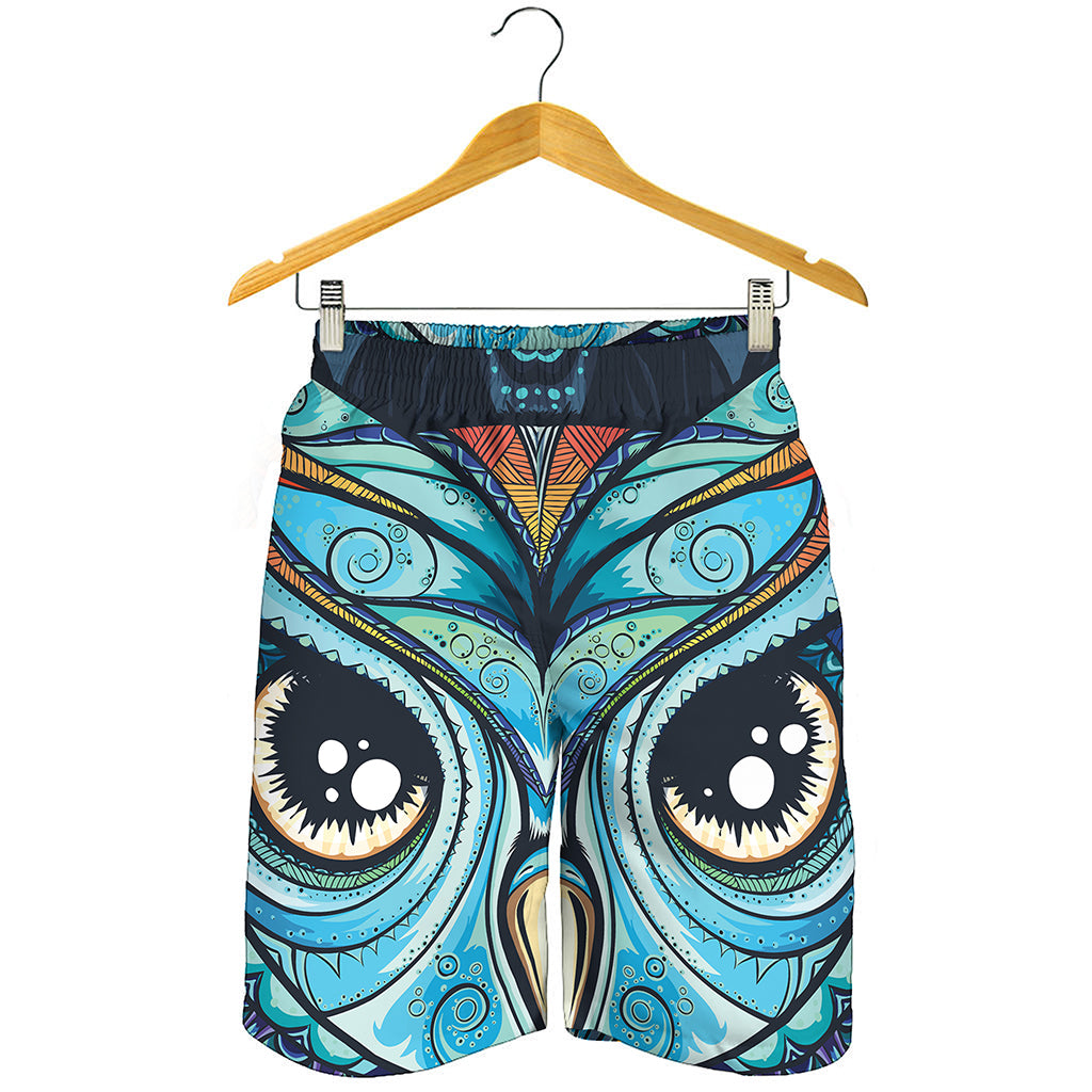 Colorful Tribal Owl Print Men's Shorts