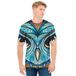 Colorful Tribal Owl Print Men's T-Shirt