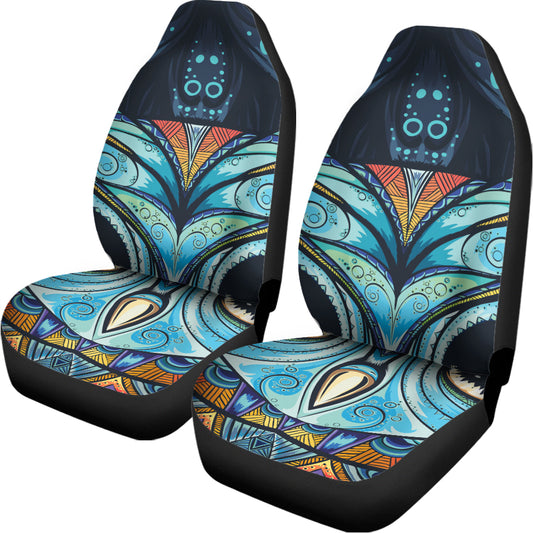 Colorful Tribal Owl Print Universal Fit Car Seat Covers