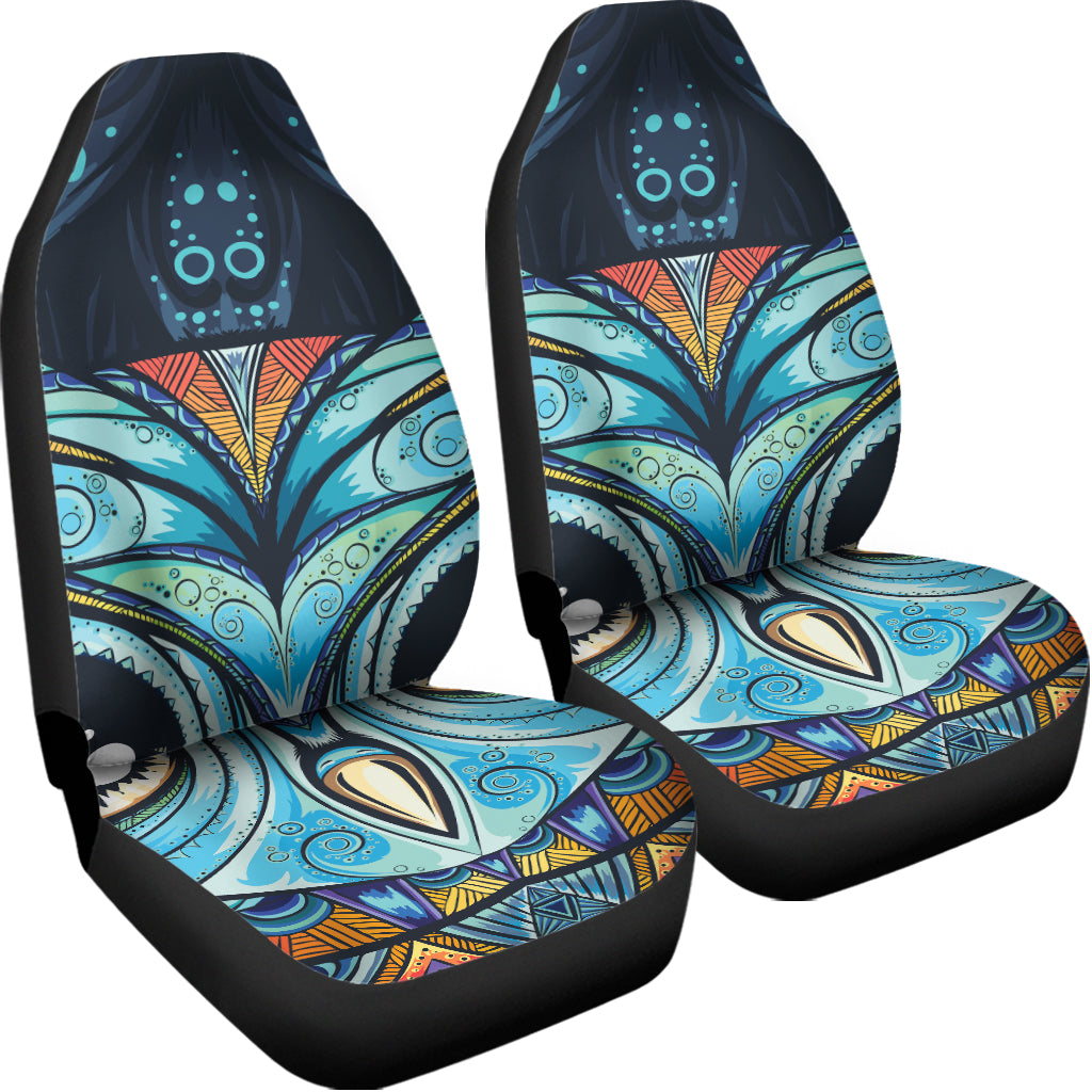 Colorful Tribal Owl Print Universal Fit Car Seat Covers
