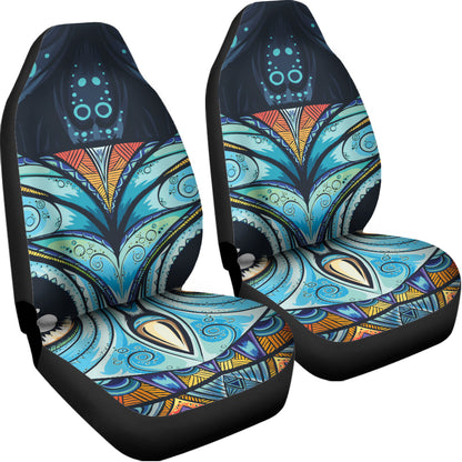 Colorful Tribal Owl Print Universal Fit Car Seat Covers