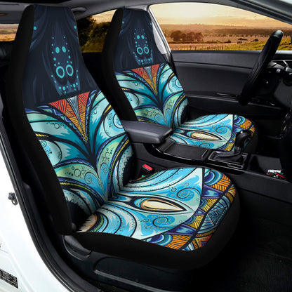 Colorful Tribal Owl Print Universal Fit Car Seat Covers