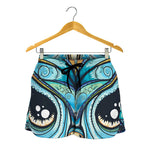 Colorful Tribal Owl Print Women's Shorts