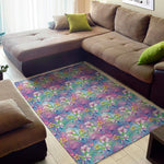Colorful Tropical Flamingo Print Area Rug