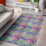 Colorful Tropical Flamingo Print Area Rug
