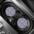 Colorful Tropical Flamingo Print Car Coasters