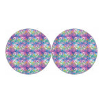 Colorful Tropical Flamingo Print Car Coasters