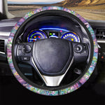 Colorful Tropical Flamingo Print Car Steering Wheel Cover