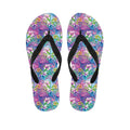 Colorful Tropical Flamingo Print Flip Flops