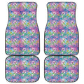 Colorful Tropical Flamingo Print Front and Back Car Floor Mats