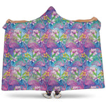 Colorful Tropical Flamingo Print Hooded Blanket