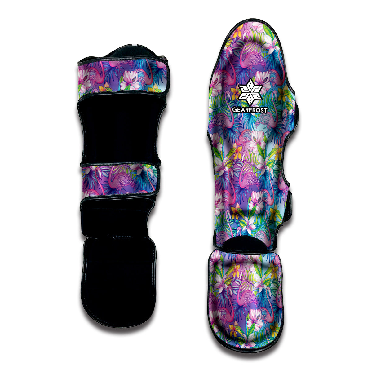 Colorful Tropical Flamingo Print Muay Thai Shin Guard