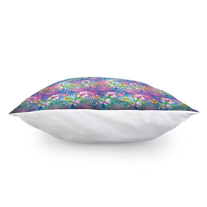 Colorful Tropical Flamingo Print Pillow Cover