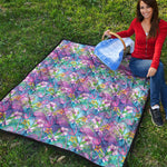 Colorful Tropical Flamingo Print Quilt