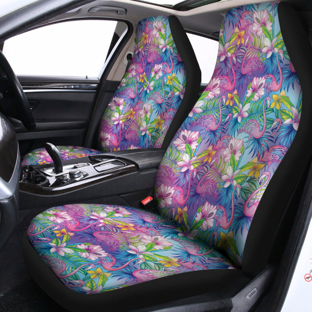 Colorful Tropical Flamingo Print Universal Fit Car Seat Covers