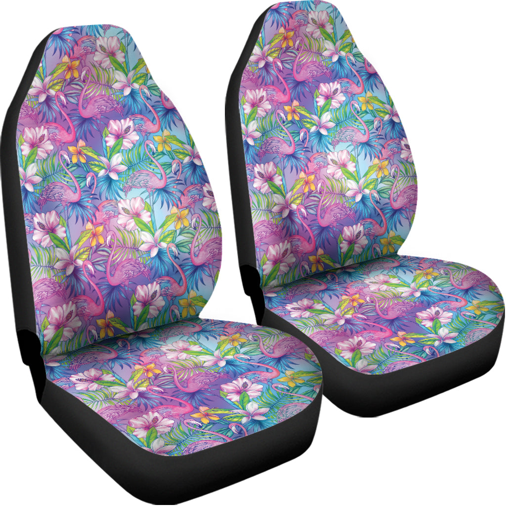 Colorful Tropical Flamingo Print Universal Fit Car Seat Covers