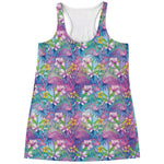 Colorful Tropical Flamingo Print Women's Racerback Tank Top