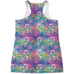 Colorful Tropical Flamingo Print Women's Racerback Tank Top