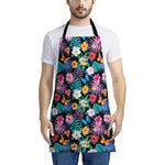 Colorful Tropical Jungle Hawaiian Print Apron