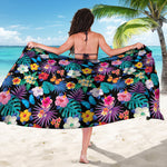Colorful Tropical Jungle Hawaiian Print Beach Sarong Wrap
