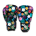 Colorful Tropical Jungle Hawaiian Print Boxing Gloves