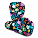 Colorful Tropical Jungle Hawaiian Print Boxing Gloves