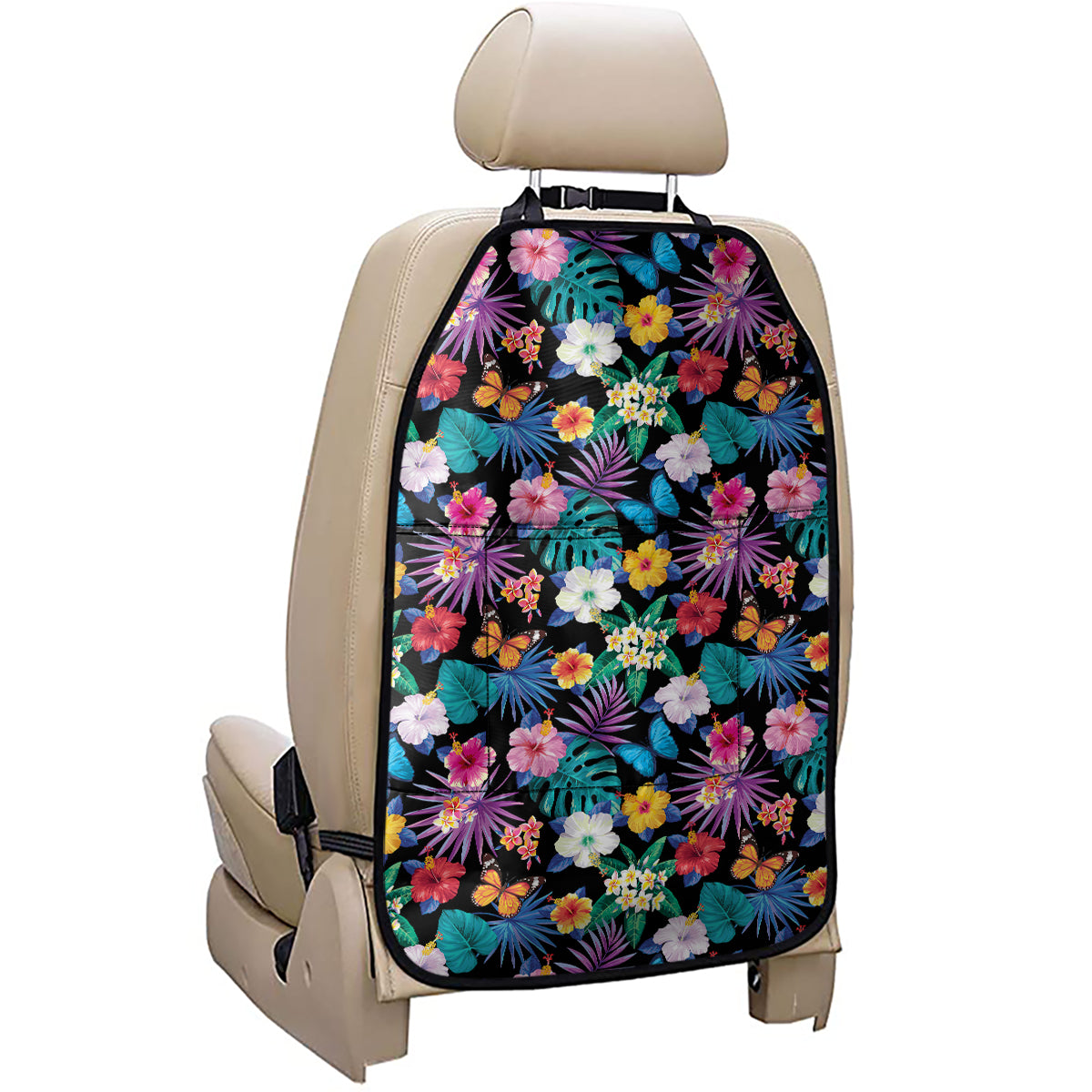 Colorful Tropical Jungle Hawaiian Print Car Seat Organizers