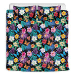 Colorful Tropical Jungle Hawaiian Print Duvet Cover Bedding Set