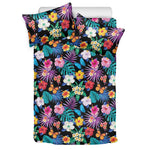 Colorful Tropical Jungle Hawaiian Print Duvet Cover Bedding Set