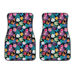 Colorful Tropical Jungle Hawaiian Print Front Car Floor Mats