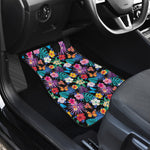 Colorful Tropical Jungle Hawaiian Print Front Car Floor Mats