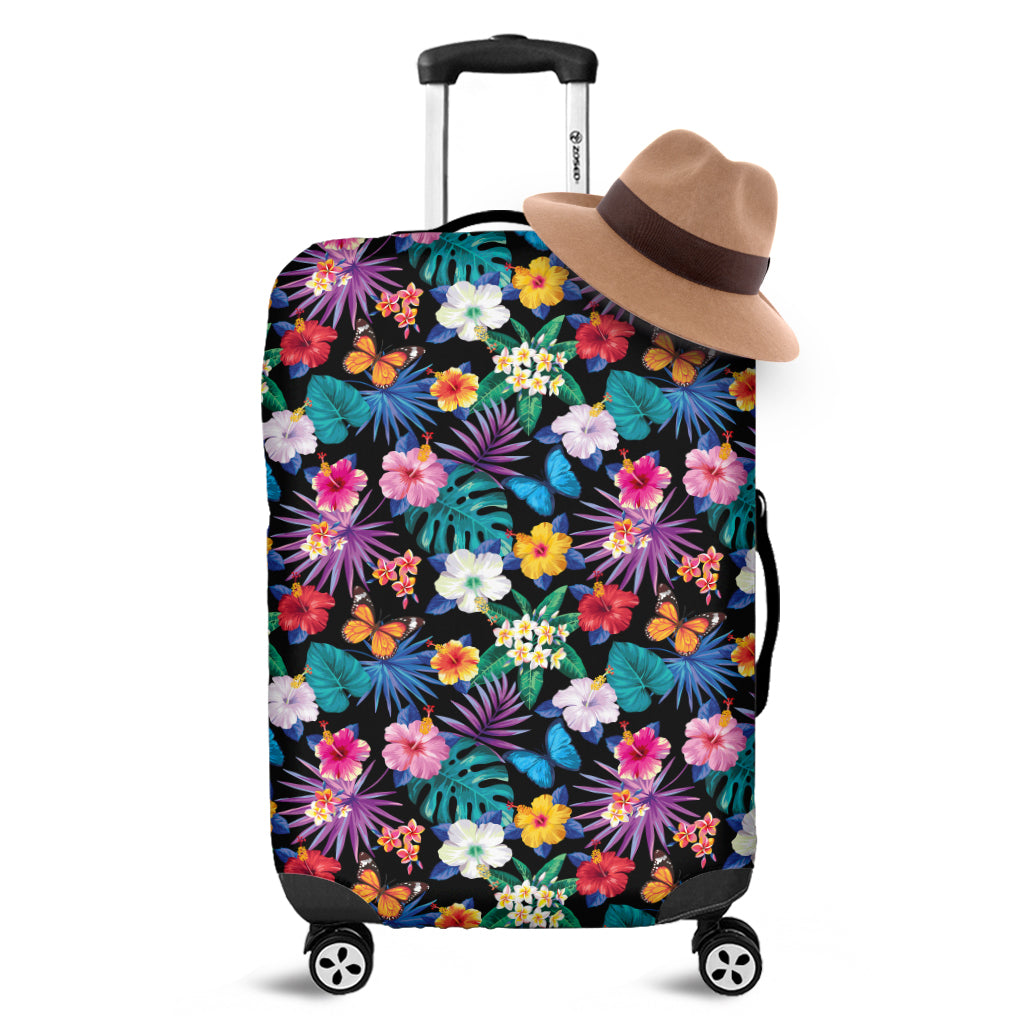 Colorful Tropical Jungle Hawaiian Print Luggage Cover