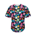 Colorful Tropical Jungle Hawaiian Print Men's Baseball Jersey