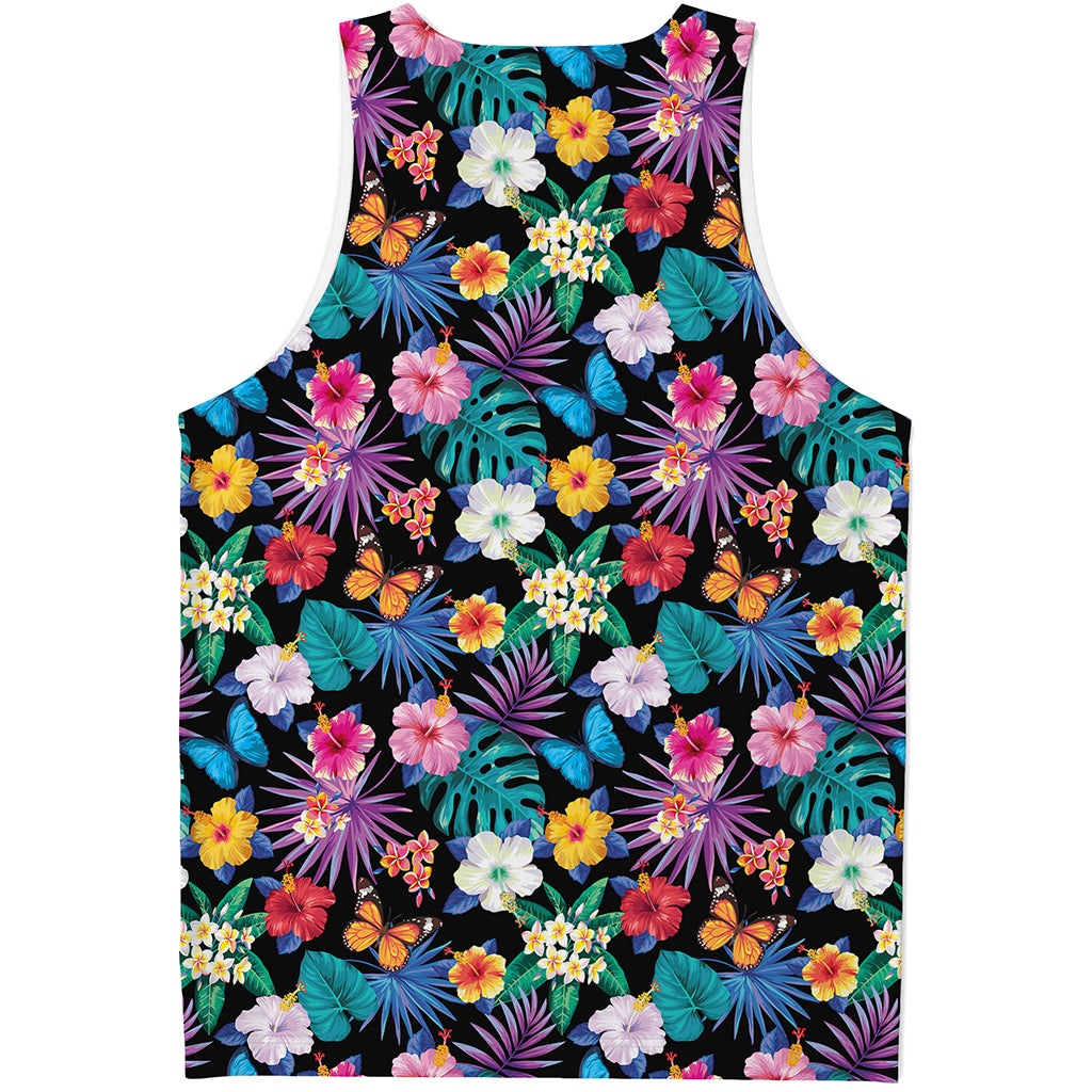 Colorful Tropical Jungle Hawaiian Print Men's Tank Top