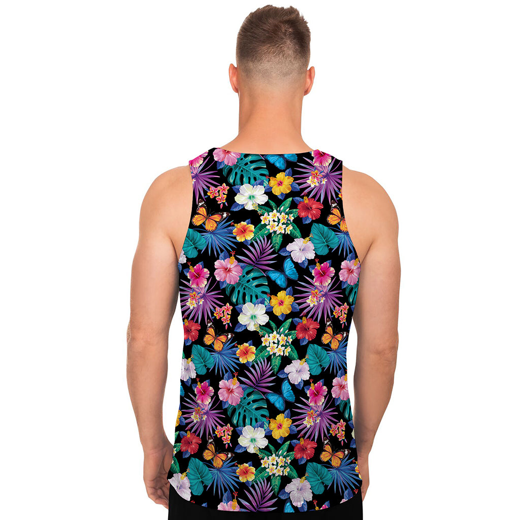 Colorful Tropical Jungle Hawaiian Print Men's Tank Top