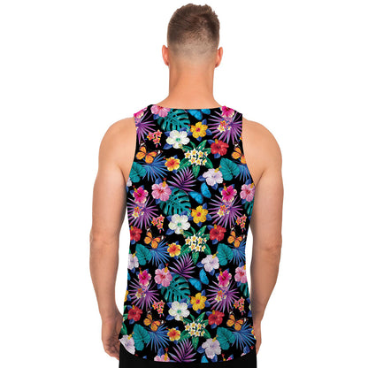 Colorful Tropical Jungle Hawaiian Print Men's Tank Top